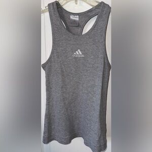 VTG Adidas EUC Grey Embroidered Logo Athletic Tank Top
